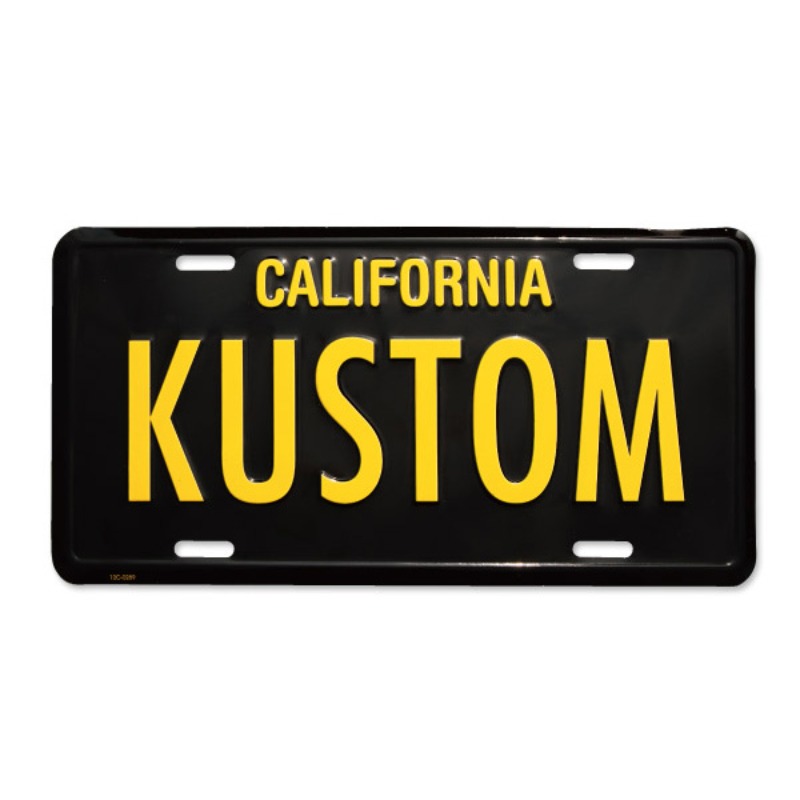 문아이즈 KOREAMOONEYES California Steel License Plates KUSTOM [MG081KUBK]문아이즈MOONEYES