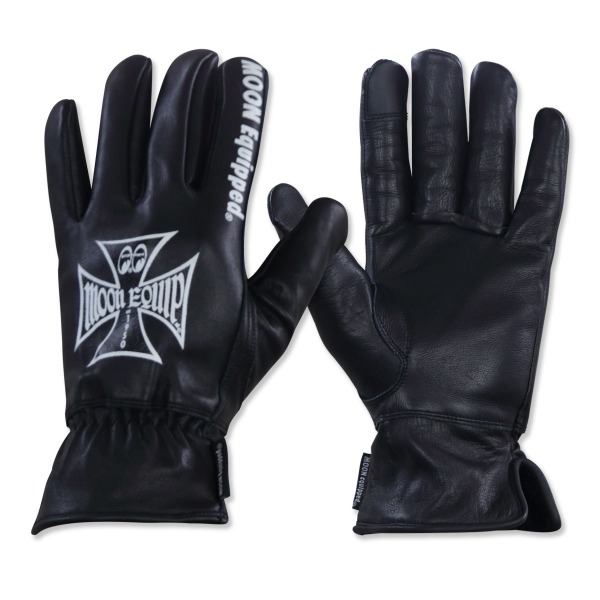 문아이즈 KOREAMOON Equipped Iron CrossWinter Leather Gloves [BK071BK]문아이즈MOONEYES