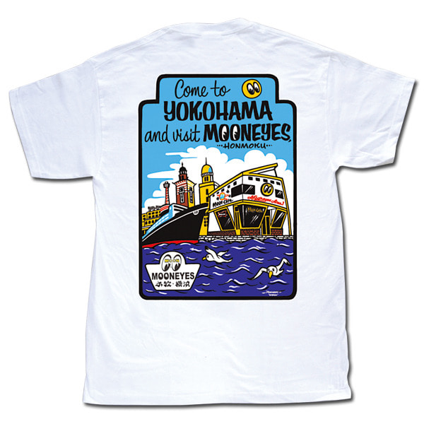 문아이즈 KOREAMOON Come to YOKOHAMA T-Shirts [ TM571WH ]문아이즈MOONEYES